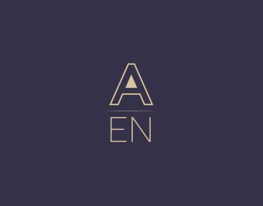 AEN letter logo design modern minimalist vector images
