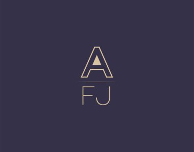 AFJ letter logo design modern minimalist vector images