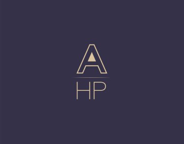 AHP letter logo design modern minimalist vector images