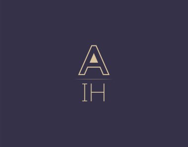 AIH letter logo design modern minimalist vector images