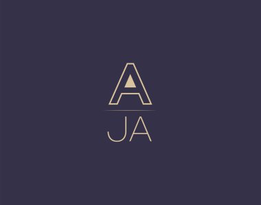 AJA letter logo design modern minimalist vector images