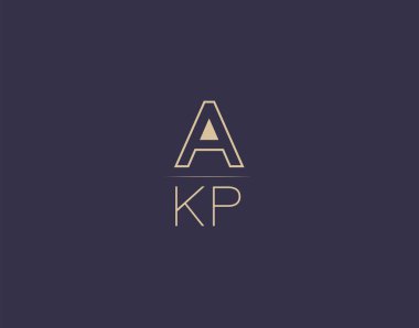 AKP letter logo design modern minimalist vector images