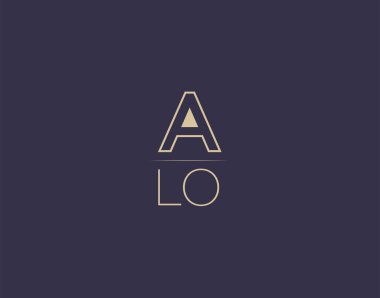 ALO letter logo design modern minimalist vector images
