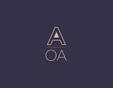 AOA letter logo design modern minimalist vector images