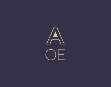 AOE letter logo design modern minimalist vector images