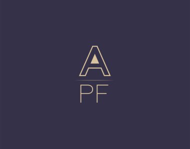 APF letter logo design modern minimalist vector images