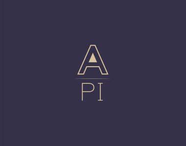 API letter logo design modern minimalist vector images
