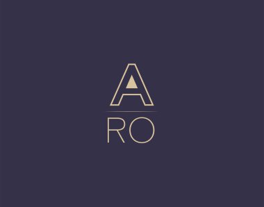 ARO letter logo design modern minimalist vector images