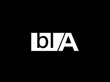 BLA Logo and Graphics design vector art, Icons isolated on black background