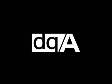 DQA Logo and Graphics design vector art, Icons isolated on black background