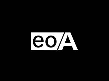 EOA Logo and Graphics design vector art, Icons isolated on black background