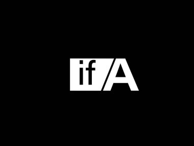 IFA Logo and Graphics design vector art, Icons isolated on black background