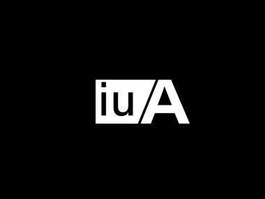 IUA Logo and Graphics design vector art, Icons isolated on black background