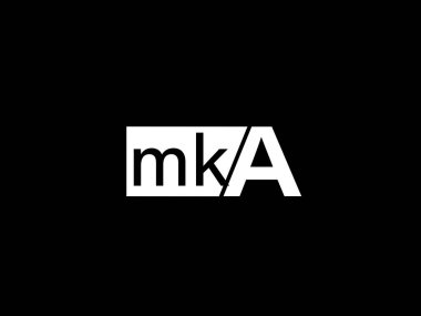 MKA Logo and Graphics design vector art, Icons isolated on black background