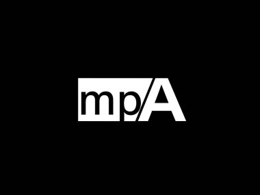 MPA Logo and Graphics design vector art, Icons isolated on black background