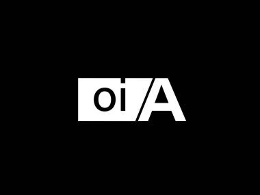 OIA Logo and Graphics design vector art, Icons isolated on black background