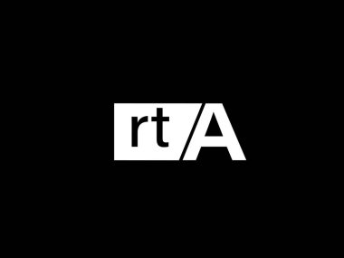 RTA Logo and Graphics design vector art, Icons isolated on black background