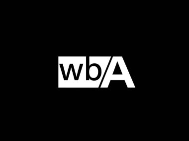 WBA Logo and Graphics design vector art, Icons isolated on black background