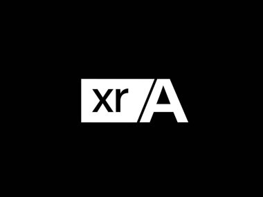 XRA Logo and Graphics design vector art, Icons isolated on black background