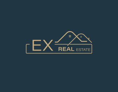 EX Real Estate & Consultants Logo Design Vectors images. Luxury Real Estate Logo Design
