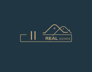 II Real Estate & Consultants Logo Design Vectors images. Luxury Real Estate Logo Design