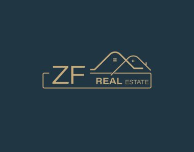 ZF Real Estate & Consultants Logo Design Vectors images. Luxury Real Estate Logo Design