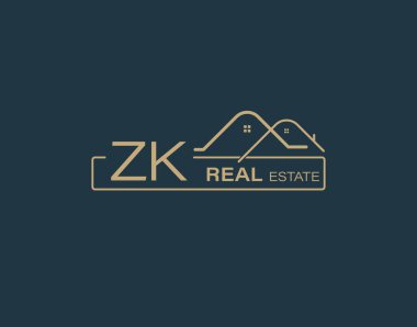 ZK Real Estate & Consultants Logo Design Vectors images. Luxury Real Estate Logo Design