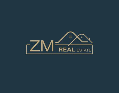 ZM Real Estate & Consultants Logo Design Vectors images. Luxury Real Estate Logo Design