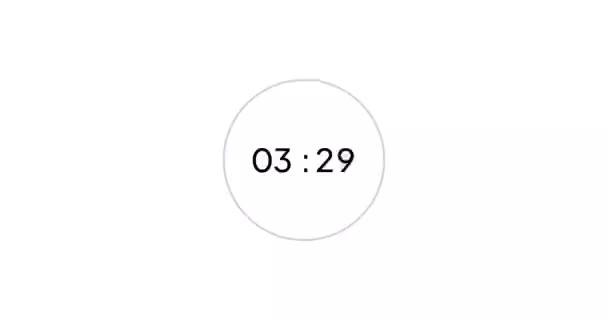 Seconds Digital Timer Countdown Animation Isolated White Background Sec Countdown — Vídeo de stock