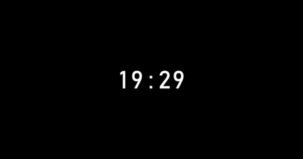 25秒数字计时器倒计时动画在黑色背景下被隔离 倒计时 25秒秒表动画模板视频镜头 — 图库视频影像