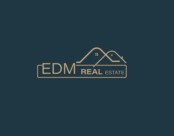 Edm Real Estate Consultants Imagens Vetores Design Logotipo Logotipo Imobiliário —  Vetores de Stock