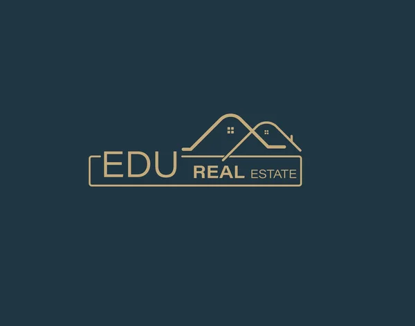 Edu Real Estate Consultants Logo Design Vectors Images Luxury Real — Stock Vector