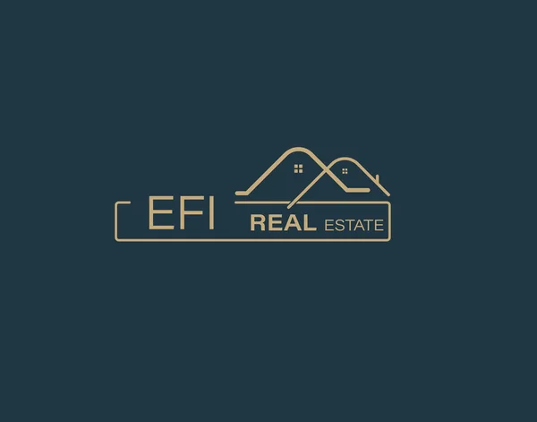 Obrazy Efi Real Estate Consultants Logo Design Vectors Luxusní Design — Stockový vektor