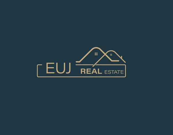 Euj Real Estate Consultants Logo Design Vectors Images Luxusní Design — Stockový vektor