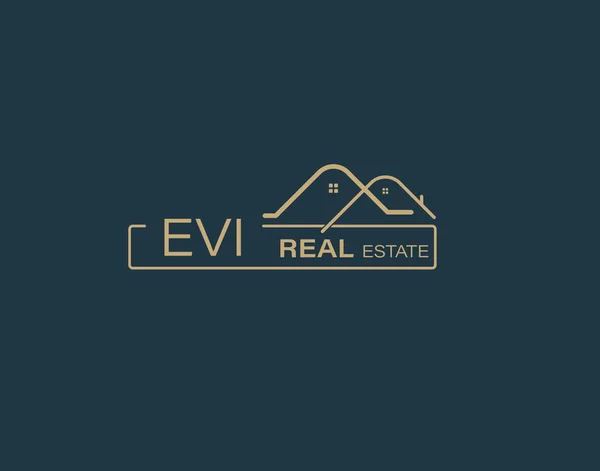 Obrazy Vektorů Designu Loga Evi Real Estate Consultants Luxusní Design — Stockový vektor