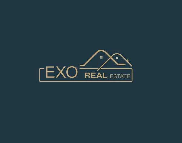 Exo Real Estate Consultants Logo Design Vectors Images Luxury Real — Stock Vector