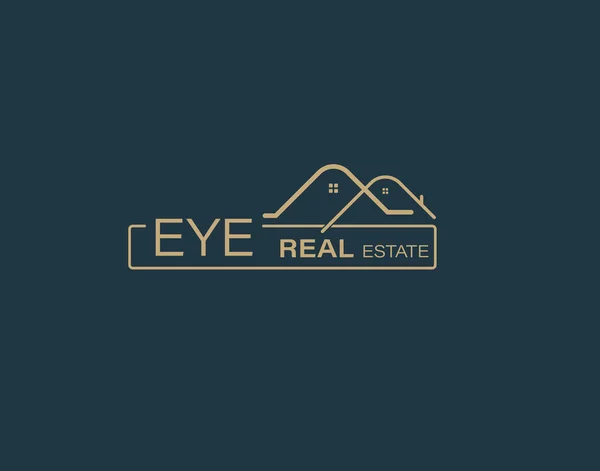 Eye房地产和顾问标志设计向量图像 豪华房地产标志设计 — 图库矢量图片
