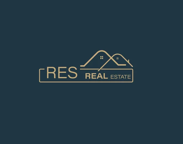 Res Real Estate Consultants Logo Design Vectors Images Luxusní Design — Stockový vektor