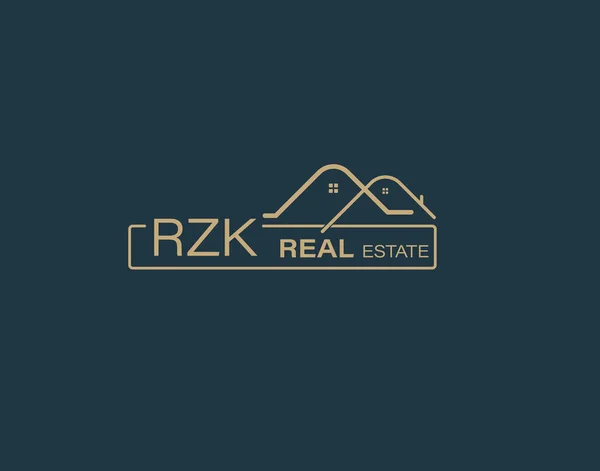 Rzk Real Estate Consultants Logo Design Vectors Images Luxury Real — Stock Vector