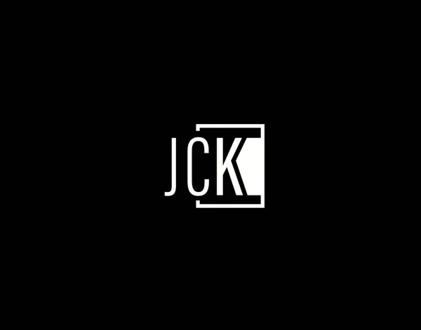Jck Logo Graphics Design Modern Sleek Vector Art Icons Isolated — 图库矢量图片