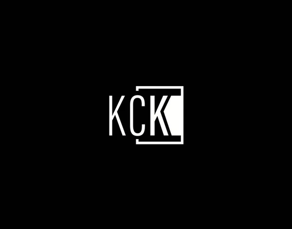 Kck Logo Graphics Design Modern Sleek Vector Art Icons 배경에 — 스톡 벡터