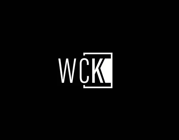 Diseño Logo Gráficos Wck Arte Vector Moderno Elegante Iconos Aislados — Vector de stock