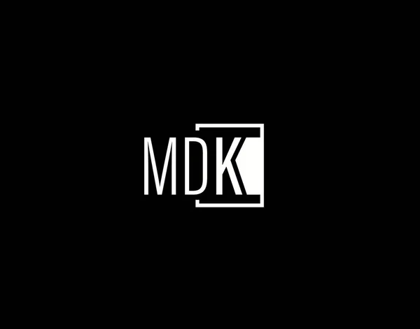 Mdk Logo Graphics Design Modern Sleek Vector Art Icons Isolated — Stock Vector