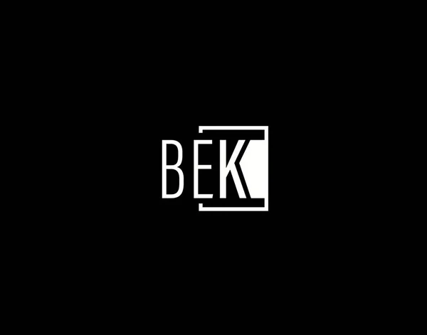 Bek Logosu Grafik Tasarımı Modern Gösterişli Vektör Sanatı Simgeleri Siyah — Stok Vektör