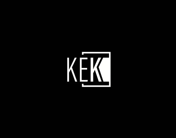 基于黑色背景的Kek标志和图形设计 现代和Sleek向量艺术和图标 — 图库矢量图片
