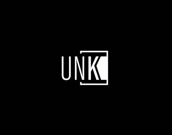 Unk Logo Graphisme Design Art Vectoriel Moderne Élégant Icônes Isolées — Image vectorielle