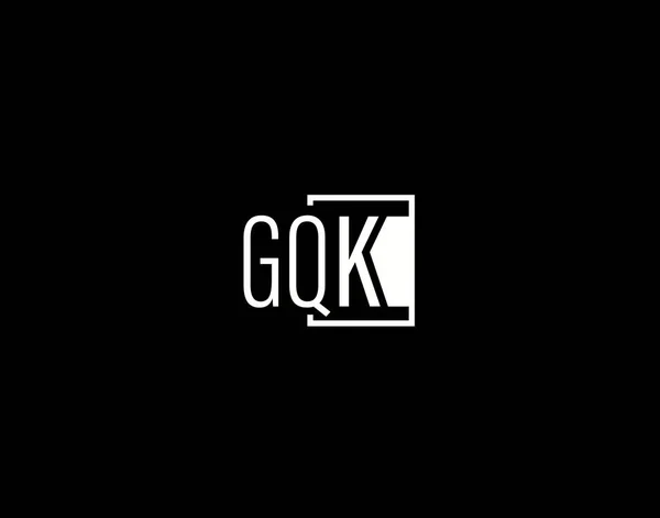 Логотип Графический Дизайн Gqk Современное Гладкое Векторное Искусство Иконы Выделены — стоковый вектор