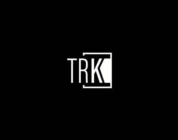 Λογότυπο Trk Και Γραφιστική Σχεδίαση Μοντέρνα Και Κομψή Τέχνη Διάνυσμα — Διανυσματικό Αρχείο