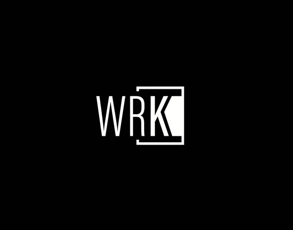 Wrk Logo Graphics Design Arte Vectorial Moderna Elegante Ícones Isolados — Vetor de Stock