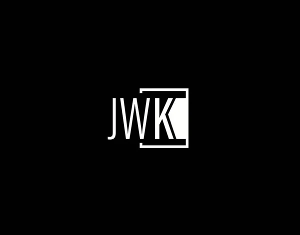 Jwk Logo Und Grafikdesign Moderne Und Schlanke Vektorkunst Und Ikonen — Stockvektor